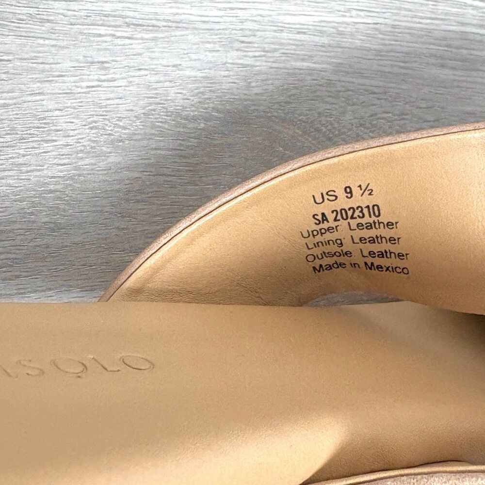 Nisolo Cross-Strap Catalina Slide Sandals in Almond Tan Sz 9.5 Leather Sandals - Picture 4 of 7